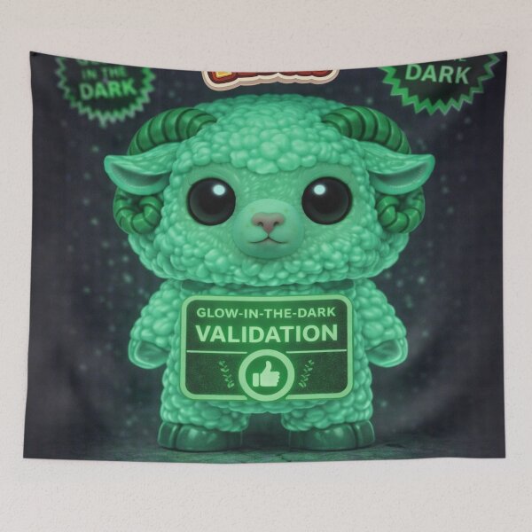 Item preview, Glow-in-the-Dark Validation Sheep | Funko Flock Parody designed and sold by Thpoar.