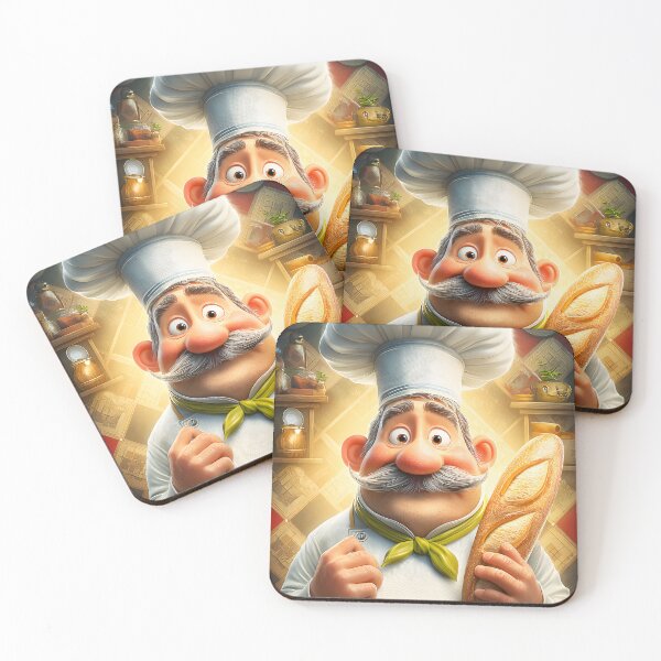 Item preview, Cheerful Chef with Bread and Haute Cuisine Theme designed and sold by Artessie.