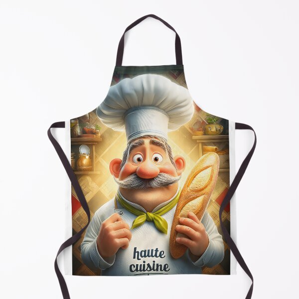 Item preview, Cheerful Chef with Bread and Haute Cuisine Theme designed and sold by Artessie.