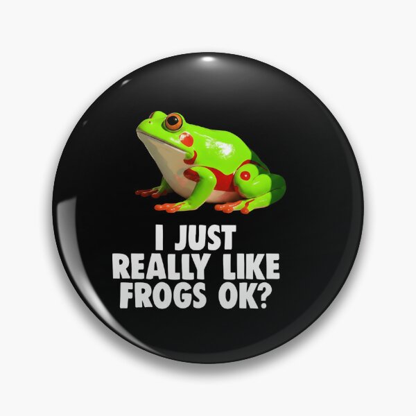 Item preview, I Just Really Like Frogs OK Sticker - Realistic Tree Frog T-Shirt designed and sold by ZyxDes.