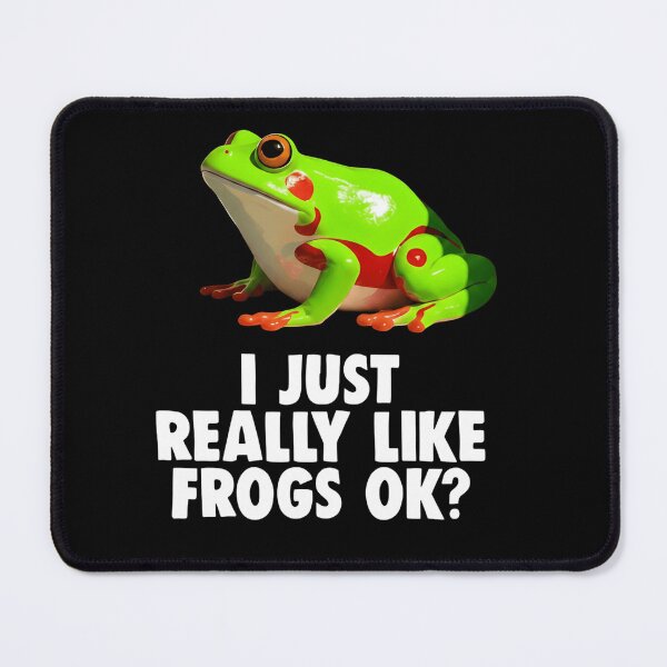 Item preview, I Just Really Like Frogs OK Sticker - Realistic Tree Frog T-Shirt designed and sold by ZyxDes.