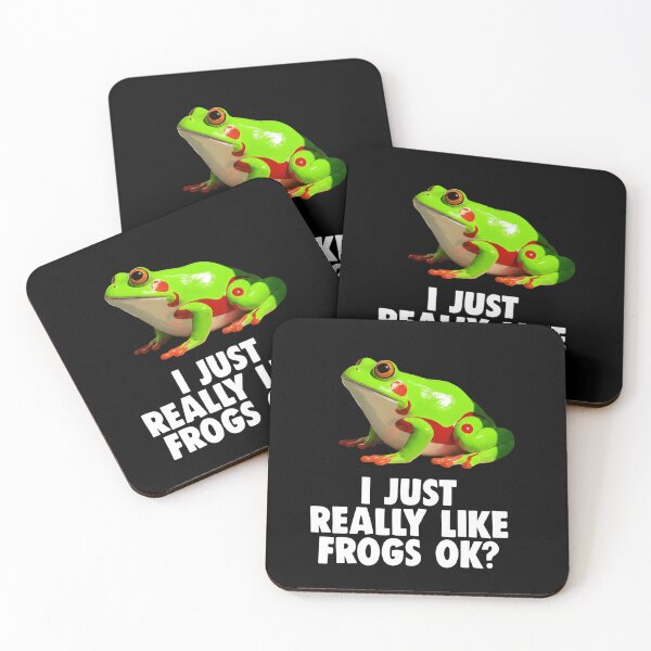 Item preview, I Just Really Like Frogs OK Sticker - Realistic Tree Frog T-Shirt designed and sold by ZyxDes.