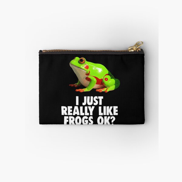 Item preview, I Just Really Like Frogs OK Sticker - Realistic Tree Frog T-Shirt designed and sold by ZyxDes.