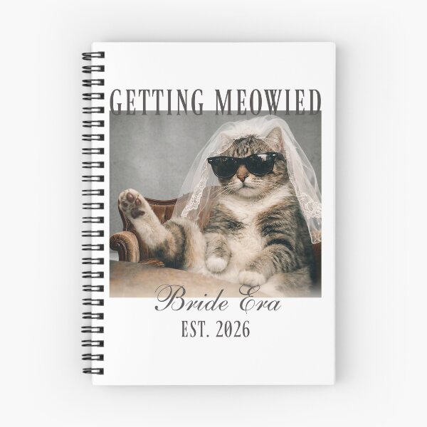 Item preview, Bride Era Cat Bride Shirt Getting Meowied Tee Funny Engagement Shirt Bachelorette Outfit Est 2026 designed and sold by LessIsLoud.