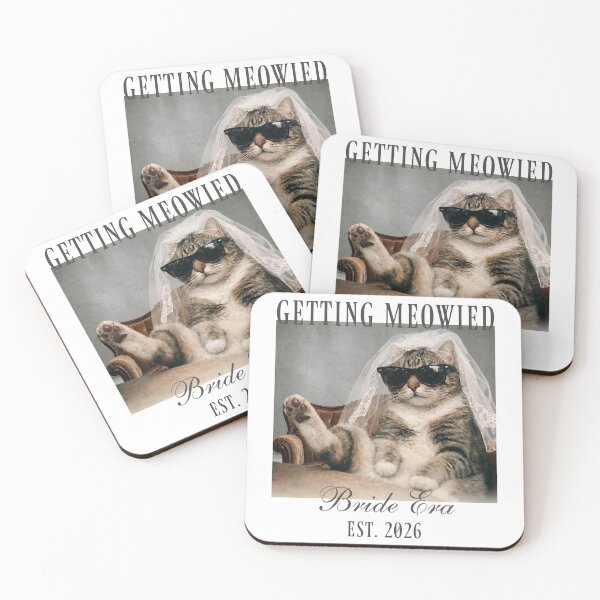 Item preview, Bride Era Cat Bride Shirt Getting Meowied Tee Funny Engagement Shirt Bachelorette Outfit Est 2026 designed and sold by LessIsLoud.