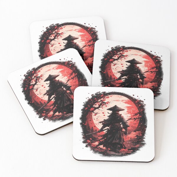 Item preview, Blood Moon Samurai – Japanese Warrior Aesthetic Red Moon Design designed and sold by afr-saad.