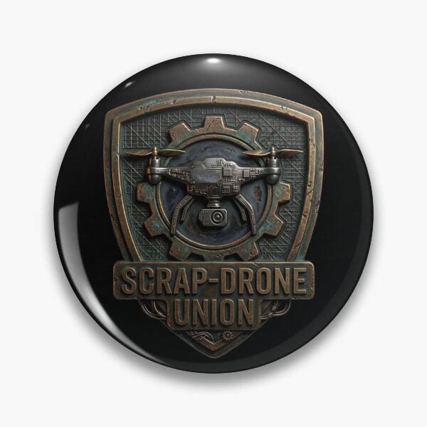 Item preview, 3D Scrap Drone Union Industrial Metal Crest designed and sold by HoshisWorld2018.