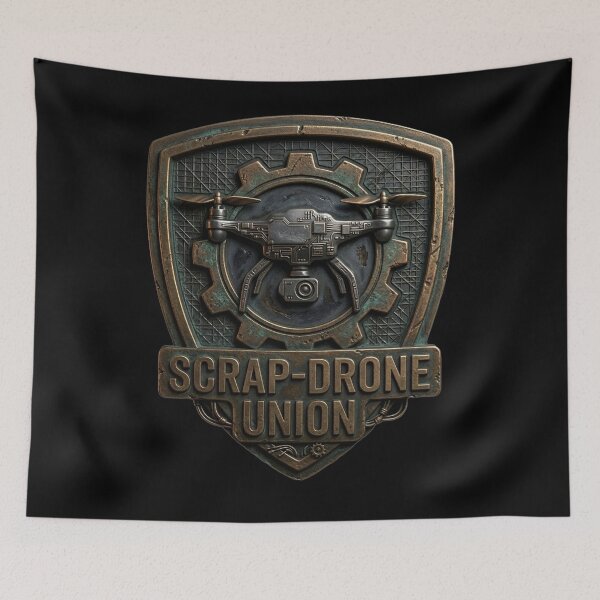 Item preview, 3D Scrap Drone Union Industrial Metal Crest designed and sold by HoshisWorld2018.