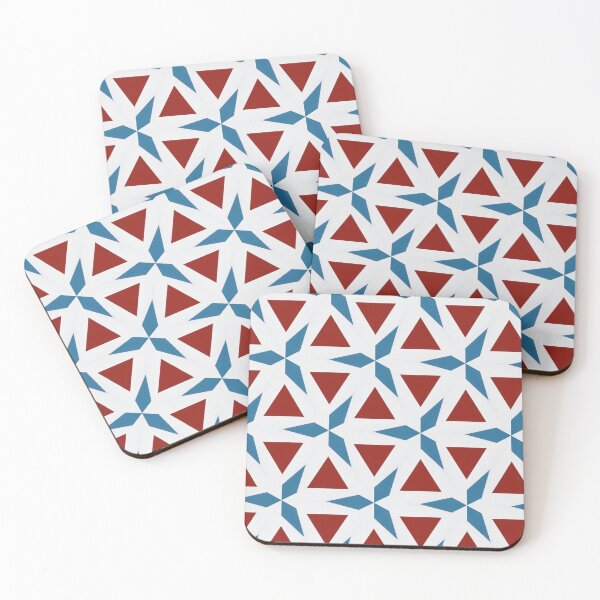 Item preview, Starblade Mosaic – Red, White & Blue Pattern designed and sold by Pattern Fusion Creations.