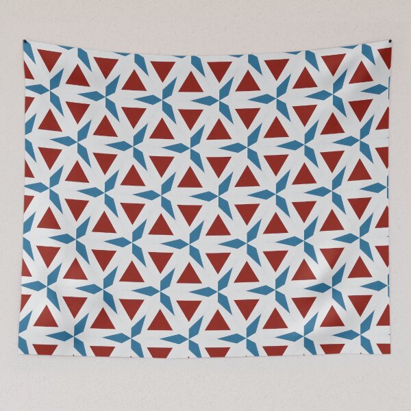 Item preview, Starblade Mosaic – Red, White & Blue Pattern designed and sold by Pattern Fusion Creations.