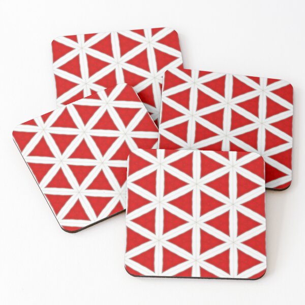 Item preview, Signal Flux – Red & White Modern Design designed and sold by Pattern Fusion Creations.