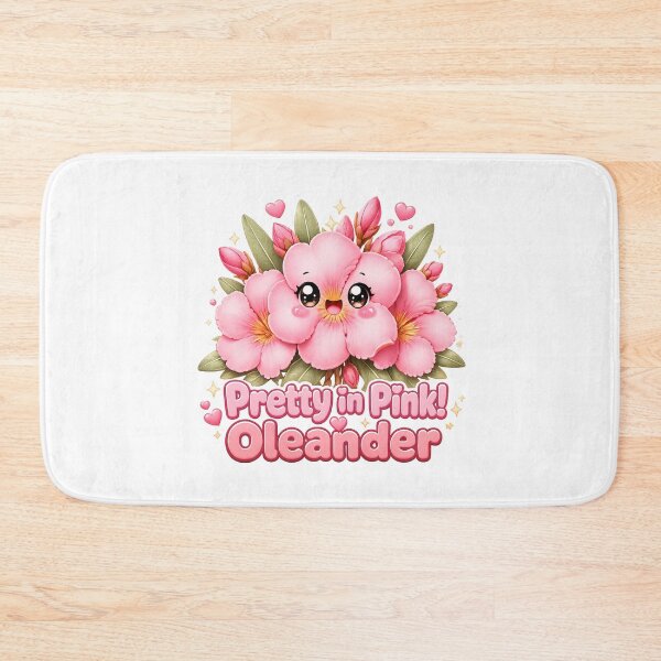 Item preview, Kawaii Pink Oleander | Cute Botanical Cartoon designed and sold by Dulxoz.