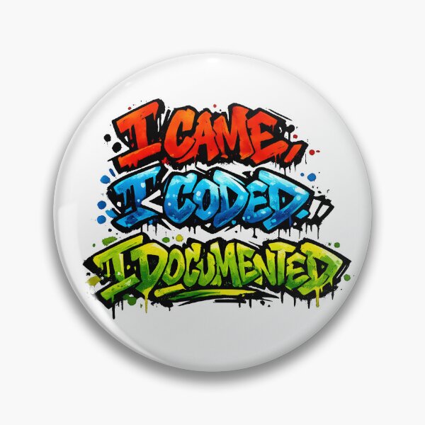 Item preview, I Came I Coded I Documented Graffiti Programmer Design designed and sold by Nerd Romance Café.
