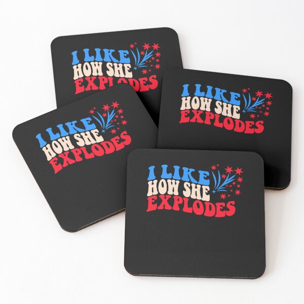 Item preview, I Like How She Explodes Funny Firework Patriotic Graphic designed and sold by jinajinawoodood.