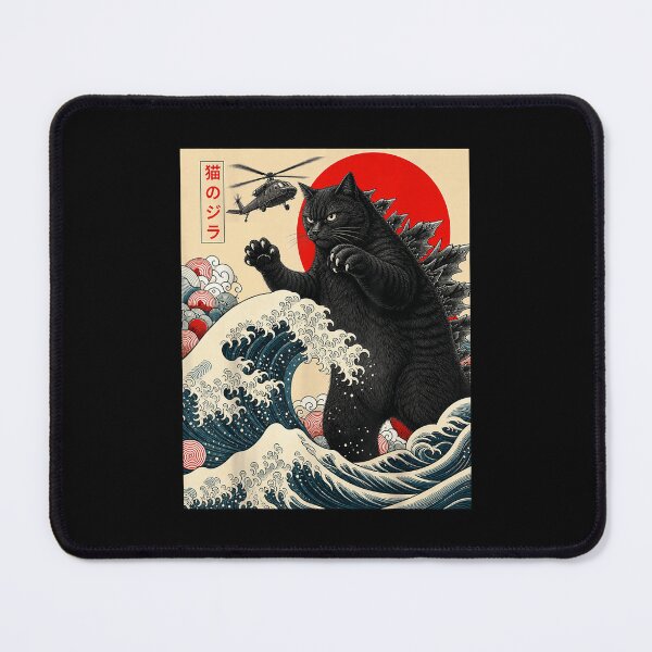 Item preview, Funny Catzilla Cat Japanese Anime Kaiju Art designed and sold by jinajinawoodood.