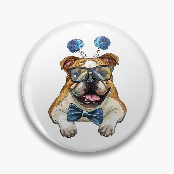 Item preview, Bulldog With Glasses And Bow Tie designed and sold by IN Tales.