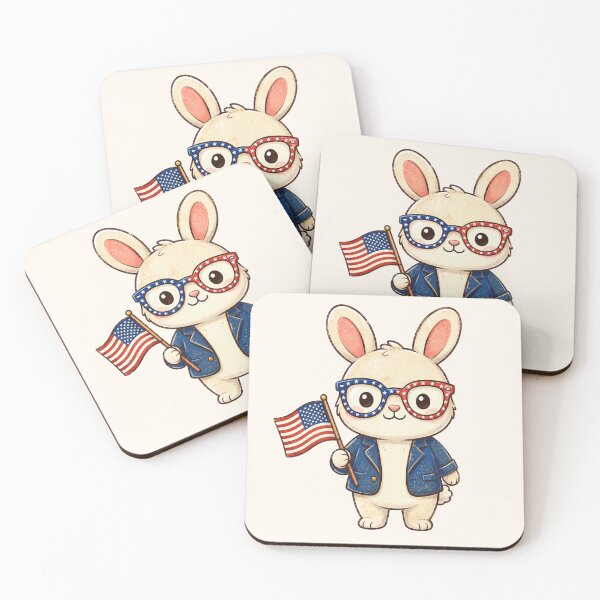 Item preview, Cute Patriotic Bunny With American Flag designed and sold by SweetLilith.