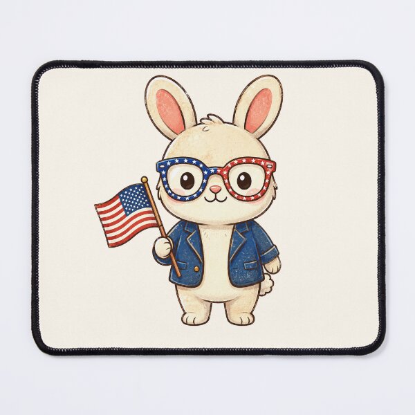 Item preview,  Cute Patriotic Bunny With American Flag  designed and sold by SweetLilith.