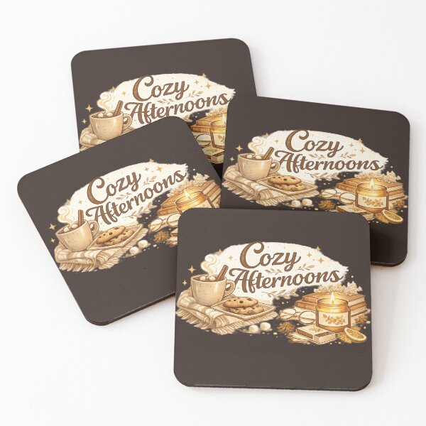 Item preview, Cozy Afternoons – Retro Coffee & Book Aesthetic. Dark edition. designed and sold by BeaVibes.