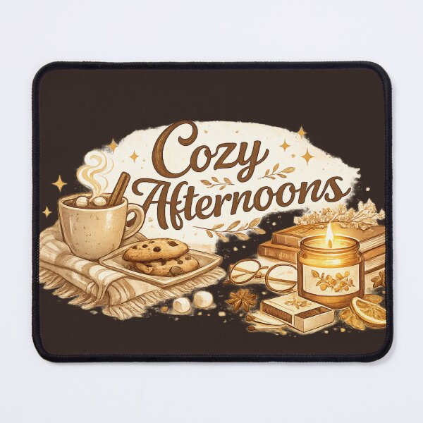 Item preview, Cozy Afternoons – Retro Coffee & Book Aesthetic. Dark edition. designed and sold by BeaVibes.