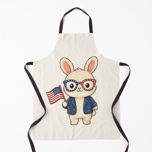 Item preview, Cute Patriotic Bunny With American Flag designed and sold by SweetLilith.