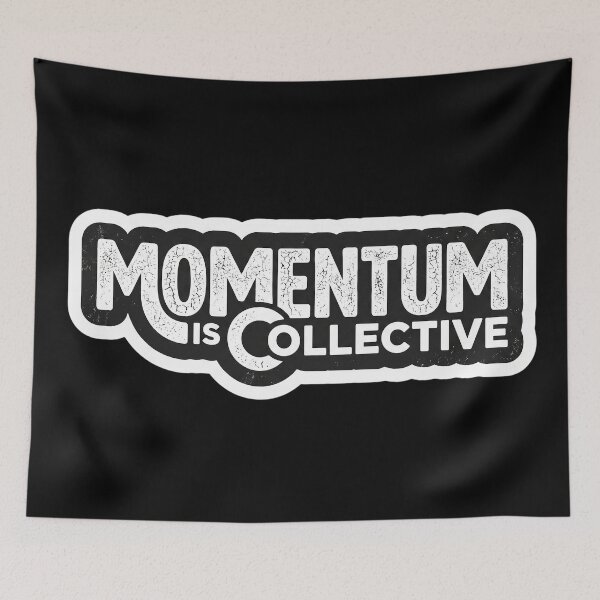 Item preview, Momentum Is Collective Teamwork Motivational Vintage Sticker designed and sold by CrystalMineArts.