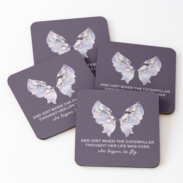 Item preview, Butterfly 'Liora' – Flower agate wings with saying designed and sold by lavenderose-w.