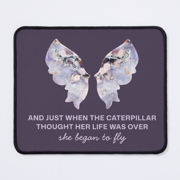Item preview, Butterfly 'Liora' – Flower agate wings with saying designed and sold by lavenderose-w.
