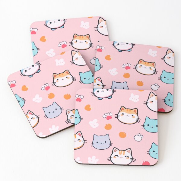 Artikelvorschau, Niedliches Kawaii-Katzenmuster – Entzückendes Pastellkätzchen entworfen und verkauft von IMuDesigner.