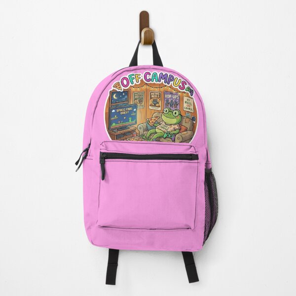 Item preview, OFF CAMPUS Couch Frog – Cozy Student Apartment Cartoon Art designed and sold by ArtsyExplorer.