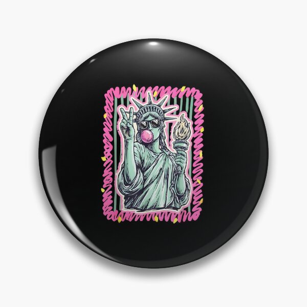 Item preview, 4th of July Statue of Liberty Blowing Bubblegum Girly designed and sold by jinajinawoodood.