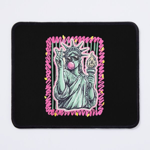 Item preview, 4th of July Statue of Liberty Blowing Bubblegum Girly designed and sold by jinajinawoodood.