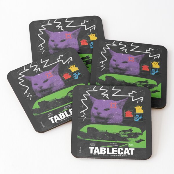 Item preview, Meme Table Cat Poster designed and sold by dillarrart.