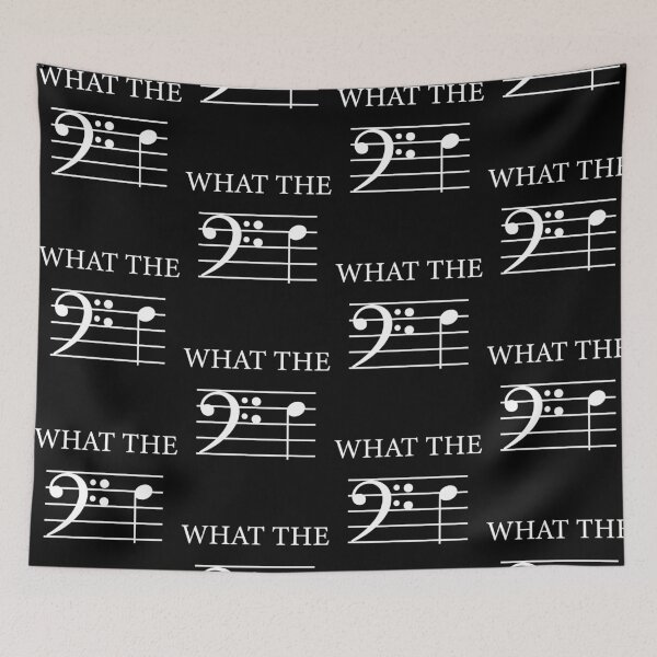 Item preview, What The F Bass Clef Funny Musical Note Music Theory Meme designed and sold by jinajinawoodood.