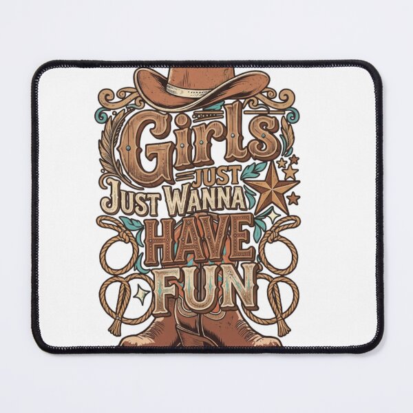 Item preview, Girls Just Wanna Have Fun Western Shirt – Cowgirl Country Tee – Rustic Rodeo Style – Boots and Hat Design – Funny Southern Women Gift designed and sold by ShirtsUp-Lane.
