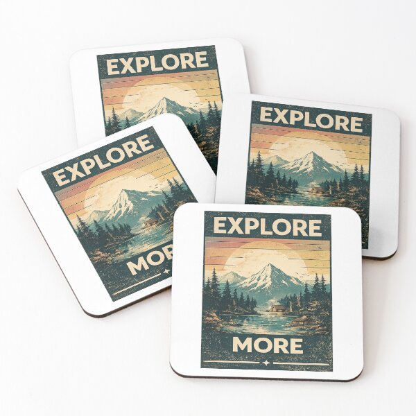 Item preview, Explore More – Vintage Mountain Adventure Travel Poster designed and sold by afr-saad.