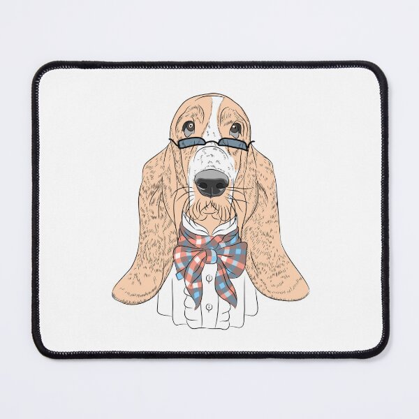 Item preview, Basset Hound With Glasses Bow Tie designed and sold by IN Tales.