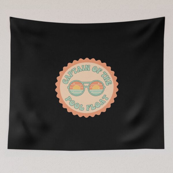 Item preview, Captain of the Pool Float Retro Summer Vacation Sticker designed and sold by FestivityFinds.