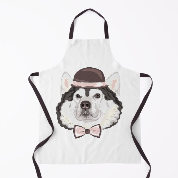 Item preview, Husky With Bowler Hat Bow Tie designed and sold by IN Tales.