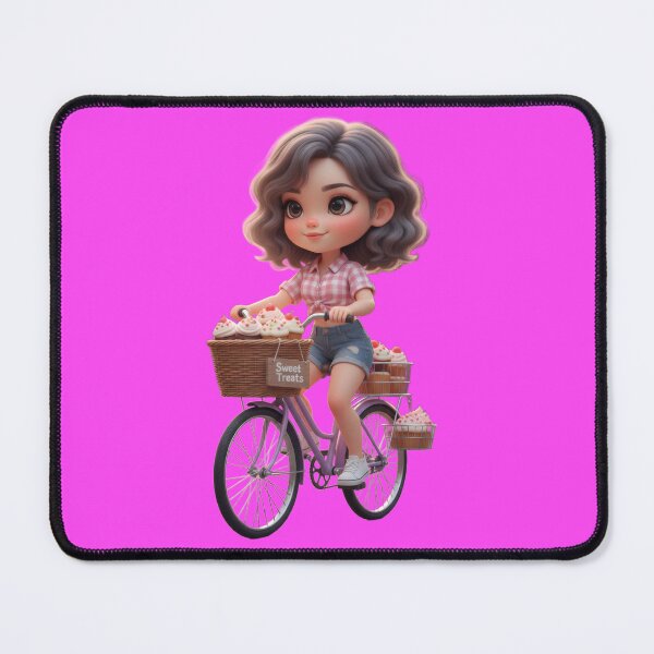 Item preview, Girl selling sweets on a bicycle designed and sold by Azurart2.