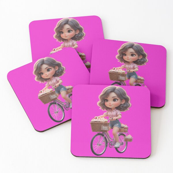 Item preview,  Girl selling sweets on a bicycle designed and sold by Azurart2.