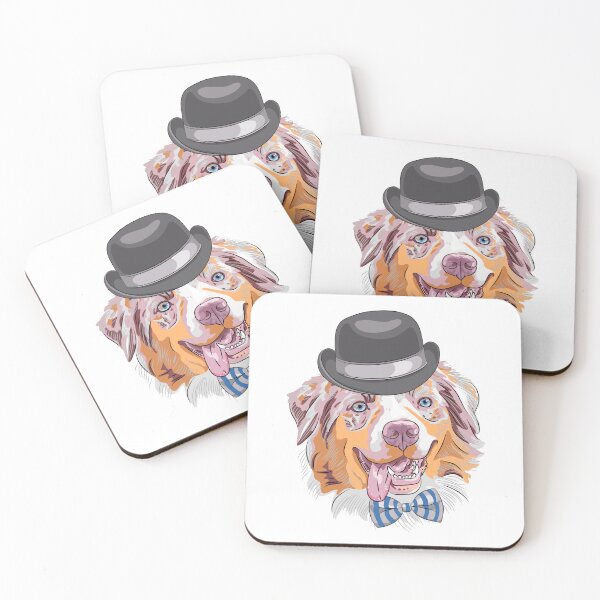Item preview, Australian Shepherd With Fedora Bow Tie designed and sold by IN Tales.