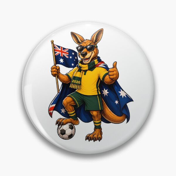 Item preview, Australia Kangaroo Soccer Ball Football Aussie Supporter 2026 designed and sold by wishtopia.