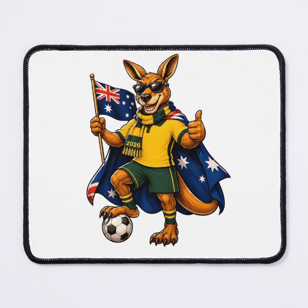 Item preview, Australia Kangaroo Soccer Ball Football Aussie Supporter 2026 designed and sold by wishtopia.