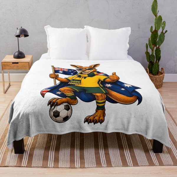 Item preview, Australia Kangaroo Soccer Ball Football Aussie Supporter 2026 designed and sold by wishtopia.