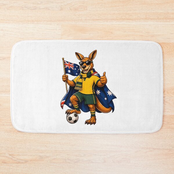 Item preview, Australia Kangaroo Soccer Ball Football Aussie Supporter 2026 designed and sold by wishtopia.