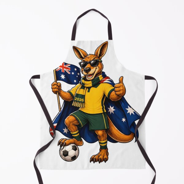 Item preview, Australia Kangaroo Soccer Ball Football Aussie Supporter 2026 designed and sold by wishtopia.