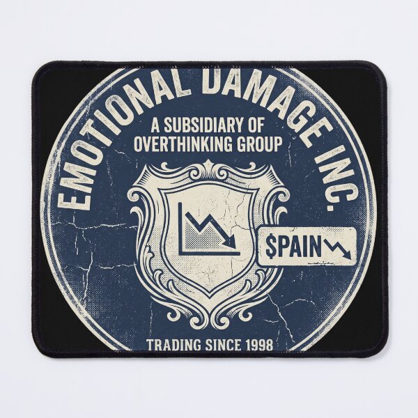 Item preview, Emotional Damage Inc Funny Corporate Logo Vintage Office Mental Health designed and sold by afarkar.