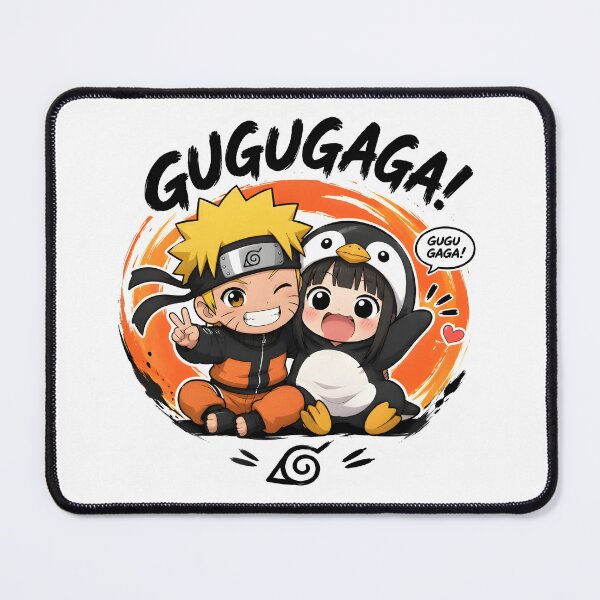 Item preview, Chibi Ninja & gugugaga Duo Cute Anime Style Sticker | Funny Kawaii Shirt Design designed and sold by VashudevDesigns.