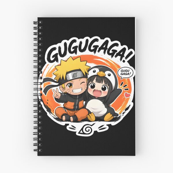 Item preview, Chibi Ninja & gugugaga Duo Cute Anime Style Sticker | Funny Kawaii Shirt Design designed and sold by VashudevDesigns.